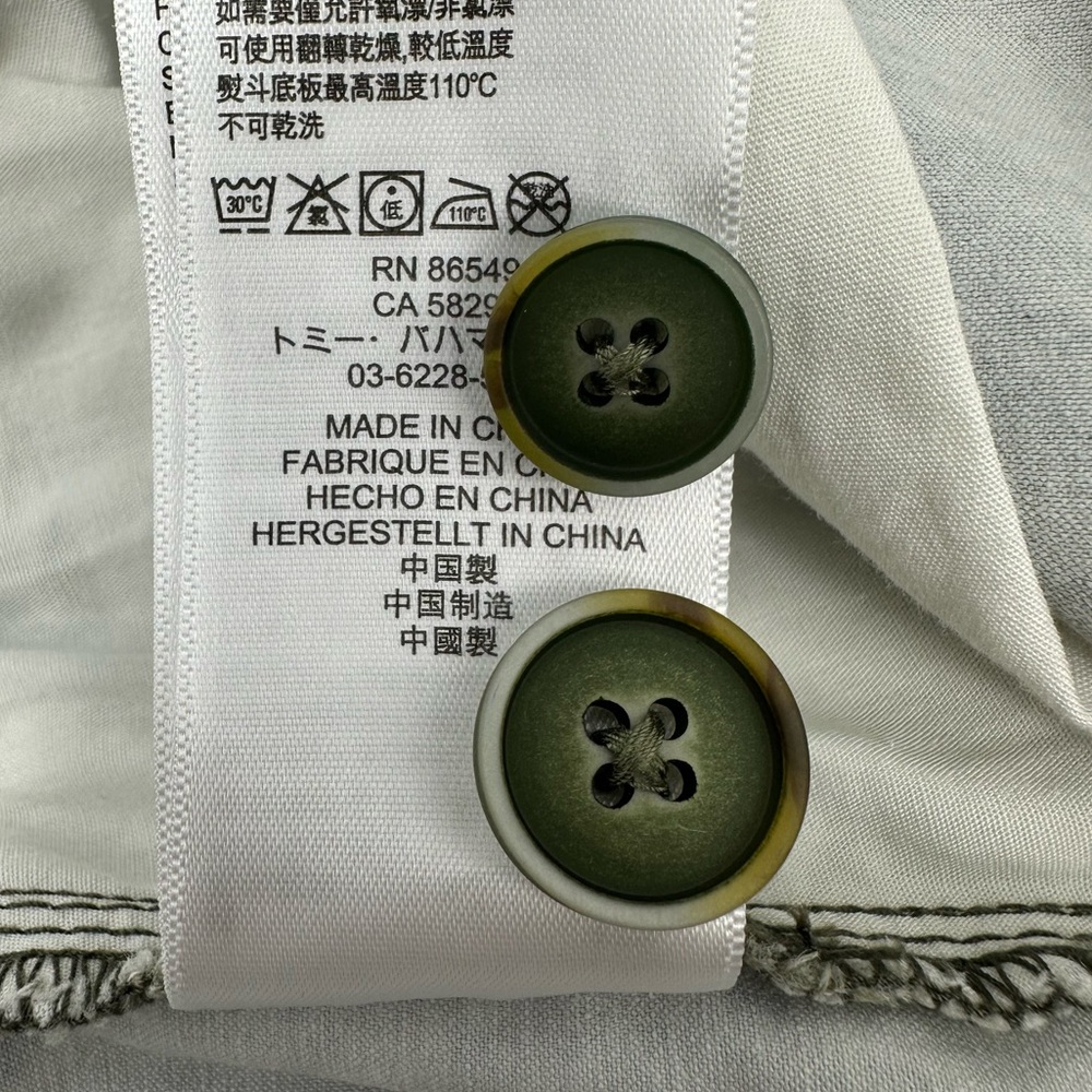 Tommy Bahama Men’s Khaki Green Floral Print Shorts Cotton Tencel Blend Size 33 - Picture 6 of 12